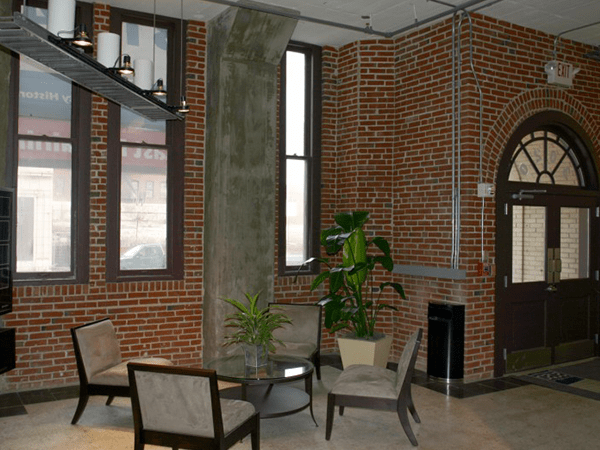 Brick Walls in a Front Foyer