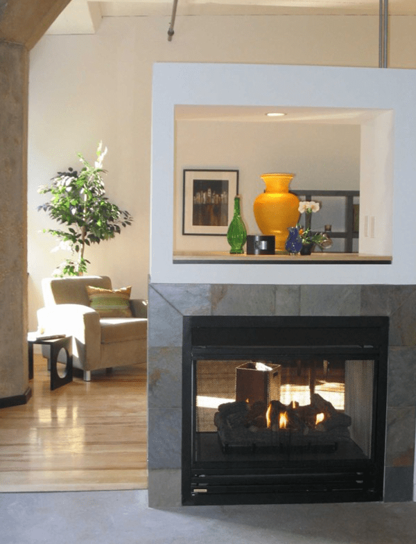 Two-Sided Fireplace